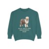 Old English Sheepdog Dad Sweatshirt, Blue Spruce, front view