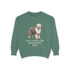 Old English Sheepdog Dad Sweatshirt, Light Green, front view