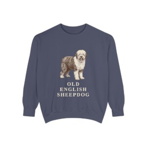 Old English Sheepdog Sweatshirt, Denim, front view