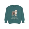 Old English Sheepdog Humor Sweatshirt, Blue Spruce, front view