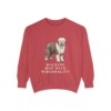 Old English Sheepdog Humor Sweatshirt, Crimson, front view