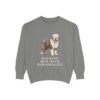 Old English Sheepdog Humor Sweatshirt, Grey, front view
