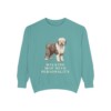 Old English Sheepdog Humor Sweatshirt, Seafoam, front view