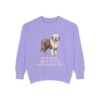 Old English Sheepdog Humor Sweatshirt, Violet, front view