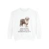 Old English Sheepdog Humor Sweatshirt, White, front view