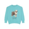 old-english-sheepdog-sweatshirt-latin-chalky-mint Old English Sheepdog Latin Sweatshirt, Chalky Mint, front view