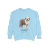 old-english-sheepdog-sweatshirt-latin-chambray Old English Sheepdog Latin Sweatshirt, Chambray, front view