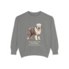 old-english-sheepdog-sweatshirt-latin-grey Old English Sheepdog Latin Sweatshirt, Grey, front view