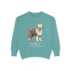 old-english-sheepdog-sweatshirt-latin-seafoam Old English Sheepdog Latin Sweatshirt, Seafoam, front view