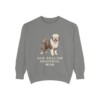 old-english-sheepdog-sweatshirt-mom-grey Old English Sheepdog Mom Sweatshirt, Grey, front view
