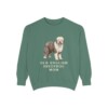 old-english-sheepdog-sweatshirt-mom-light-green Old English Sheepdog Mom Sweatshirt, Light Green, front view