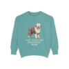 old-english-sheepdog-sweatshirt-mom-seafoam Old English Sheepdog Mom Sweatshirt, Seafoam, front view