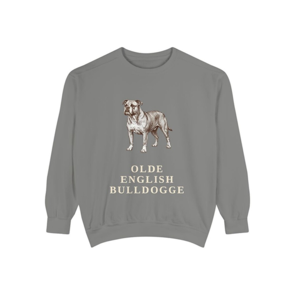 Olde English Bulldogge Sweatshirt, Grey, front view