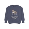 Olde English Bulldogge Humor Sweatshirt, Denim, front view