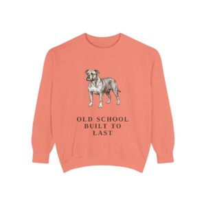Olde English Bulldogge Humor Sweatshirt, Terracotta, front view