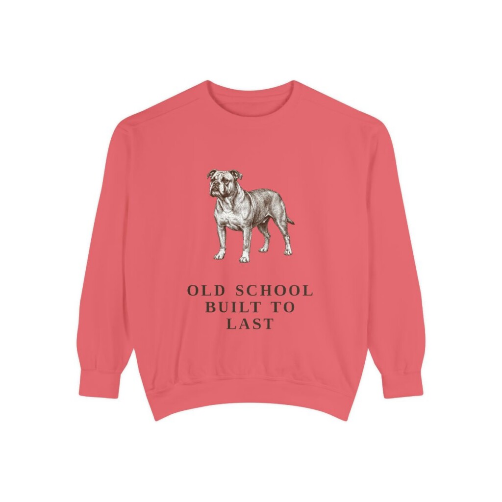 Olde English Bulldogge Humor Sweatshirt, Watermelon, front view