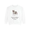 Olde English Bulldogge Humor Sweatshirt, White, front view