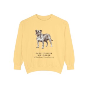Olde English Bulldogge Latin Sweatshirt, Butter, front view
