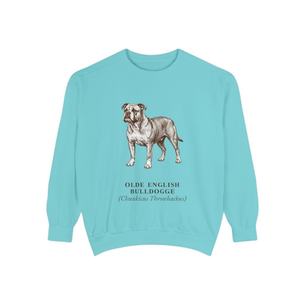 olde-english-bulldogge-sweatshirt-latin-chalky-mint Olde English Bulldogge Latin Sweatshirt, Chalky Mint, front view