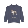 olde-english-bulldogge-sweatshirt-latin-denim Olde English Bulldogge Latin Sweatshirt, Denim, front view