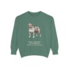 olde-english-bulldogge-sweatshirt-latin-light-green Olde English Bulldogge Latin Sweatshirt, Light Green, front view