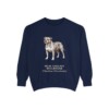 olde-english-bulldogge-sweatshirt-latin-true-navy Olde English Bulldogge Latin Sweatshirt, True Navy, front view
