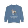 Olde English Bulldogge Mom Sweatshirt, Blue Jean, front view