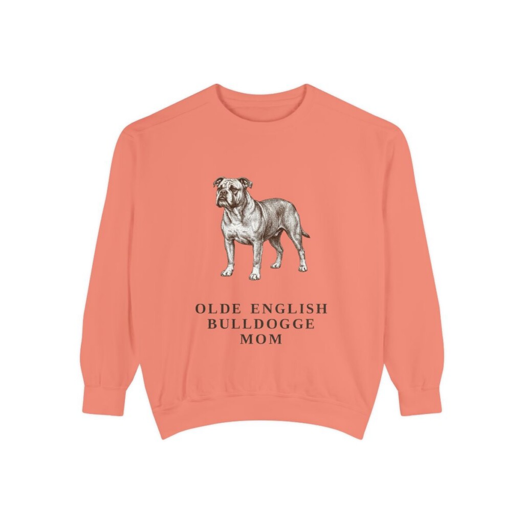 Olde English Bulldogge Mom Sweatshirt, Terracotta, front view