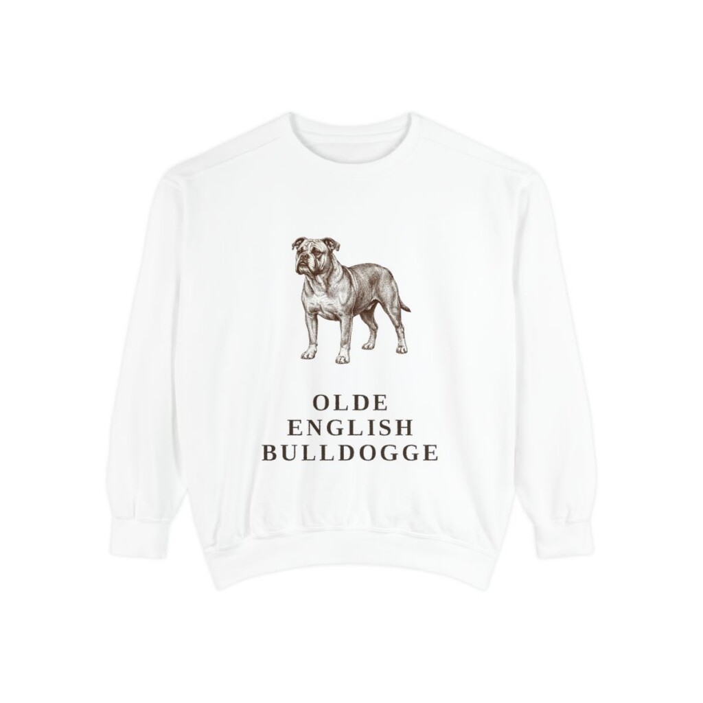 Olde English Bulldogge Sweatshirt, White, front view
