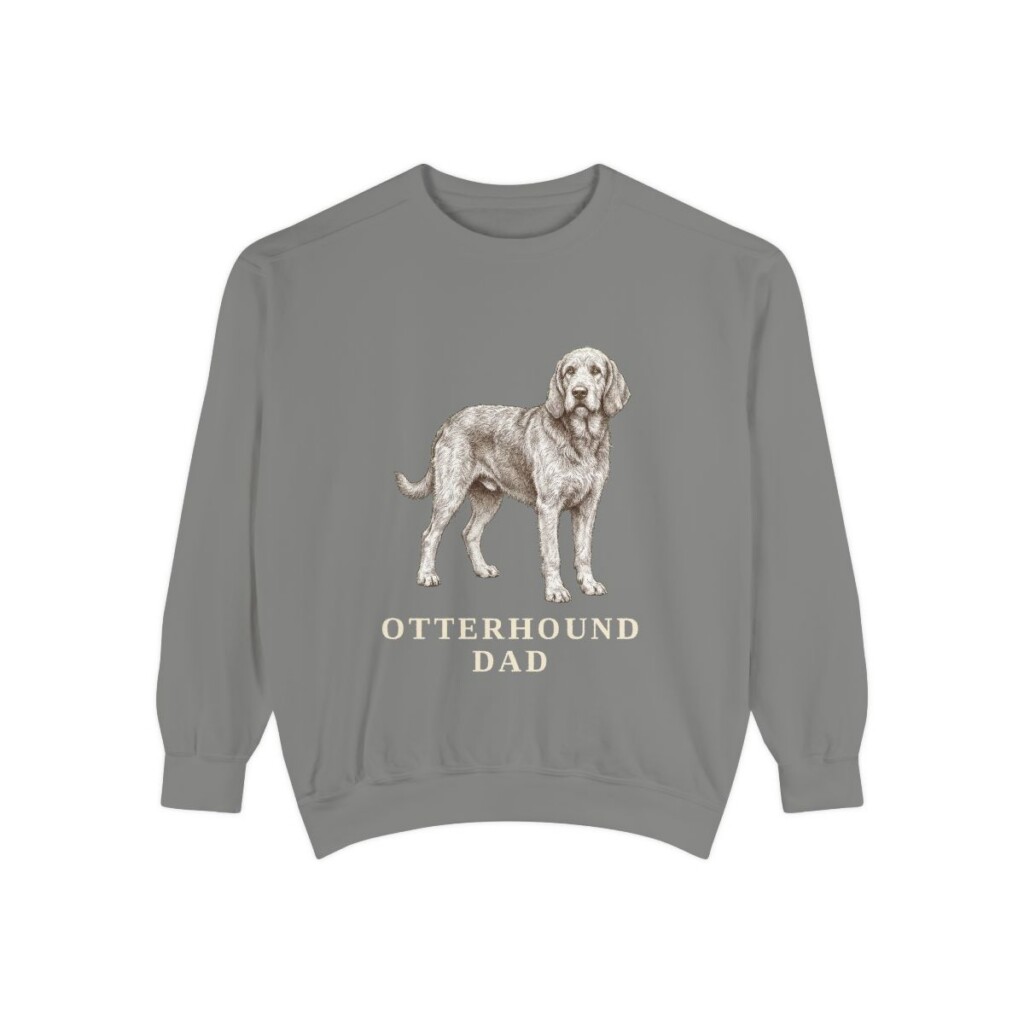 Otterhound Dad Sweatshirt, Grey, front view