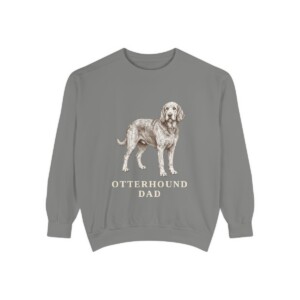 Otterhound Dad Sweatshirt, Grey, front view