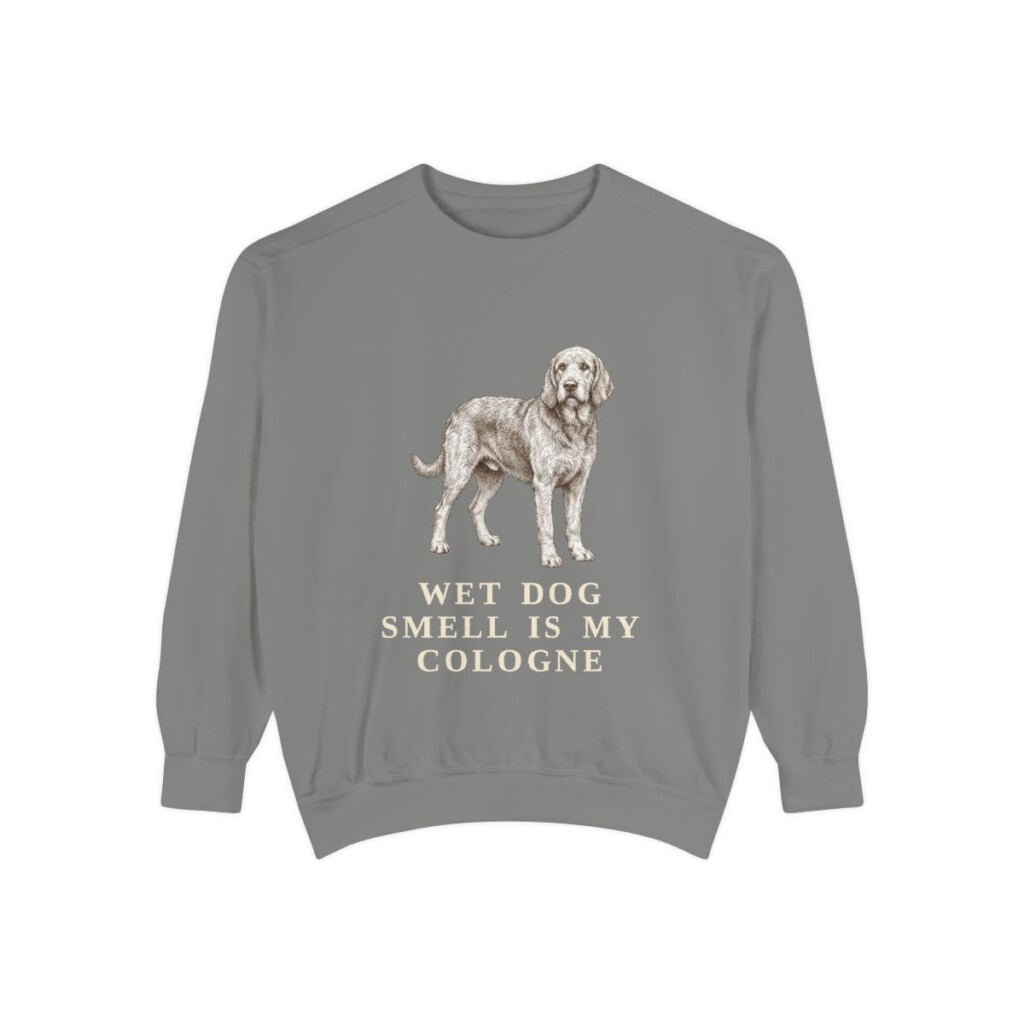 otterhound-sweatshirt-humor-grey Otterhound Humor Sweatshirt, Grey, front view