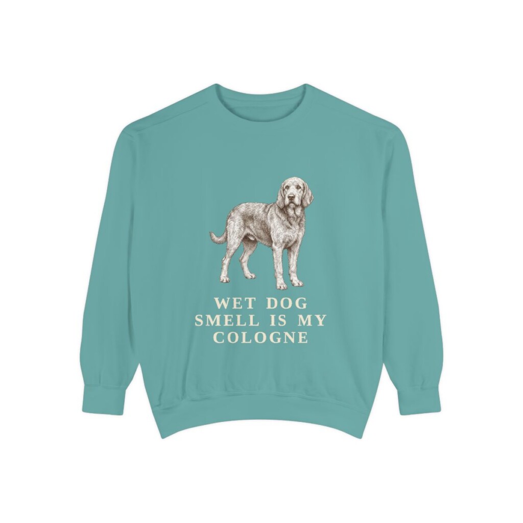 otterhound-sweatshirt-humor-seafoam Otterhound Humor Sweatshirt, Seafoam, front view