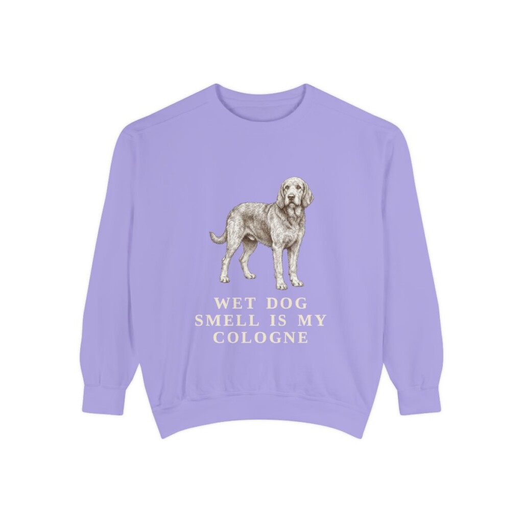 otterhound-sweatshirt-humor-violet Otterhound Humor Sweatshirt, Violet, front view