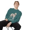 Otterhound Latin Sweatshirt, Blue Spruce, person 1 context