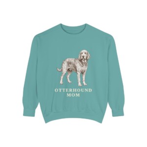 Otterhound Mom Sweatshirt, Seafoam, front view