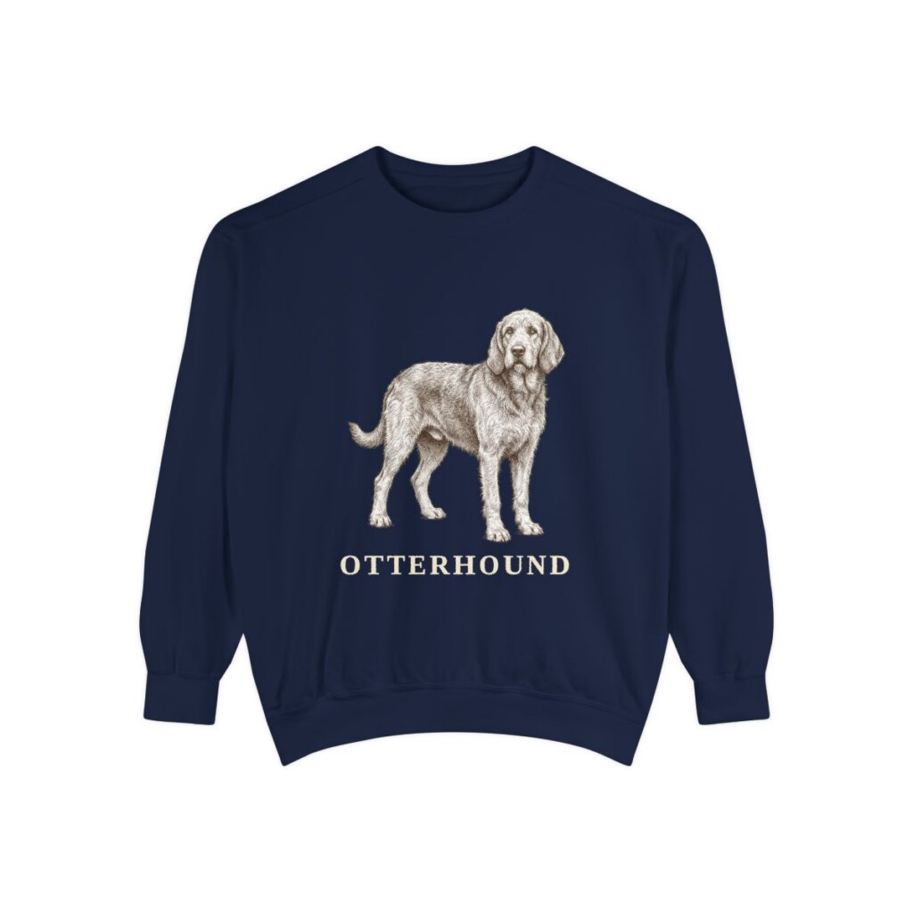 otterhound-sweatshirt-true-navy Otterhound Sweatshirt, True Navy, front view