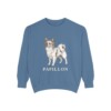 Papillon Sweatshirt, Blue Jean, front view