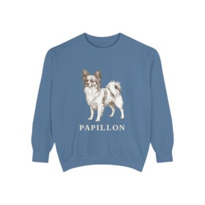 Papillon Sweatshirt, Blue Jean, front view