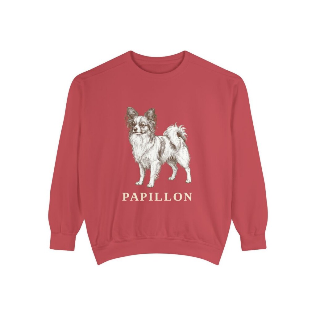 Papillon Sweatshirt, Crimson, front view