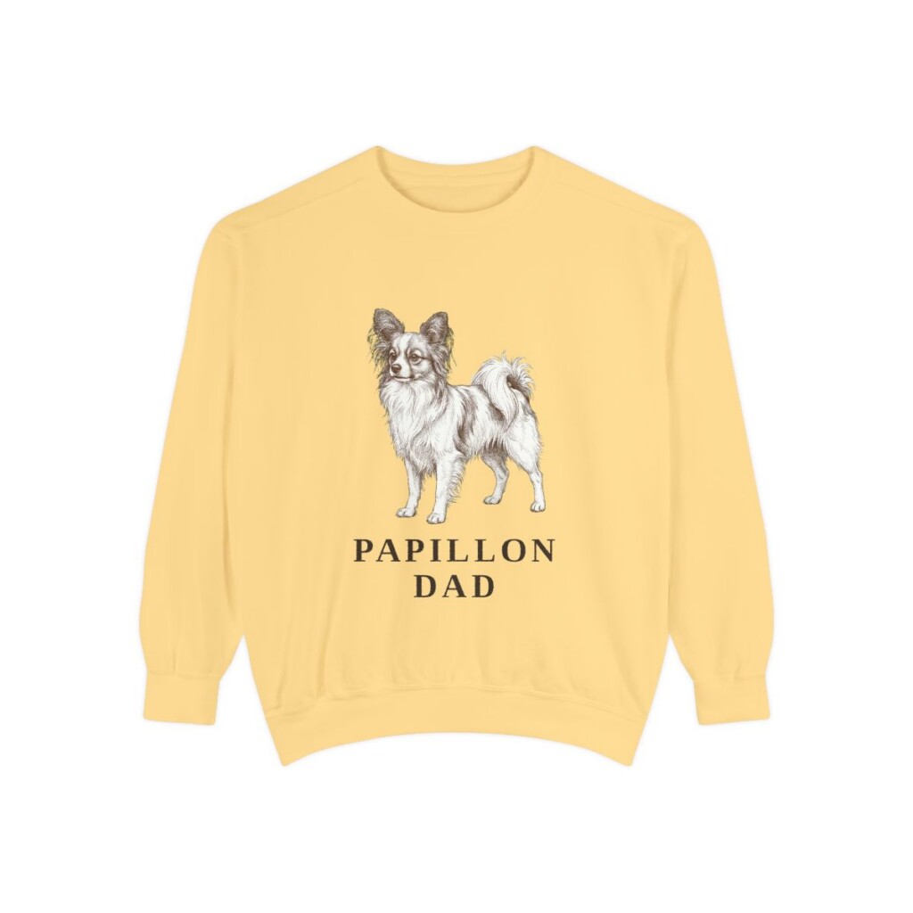 Papillon Dad Sweatshirt, Butter, front view