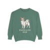 Papillon Dad Sweatshirt, Light Green, front view