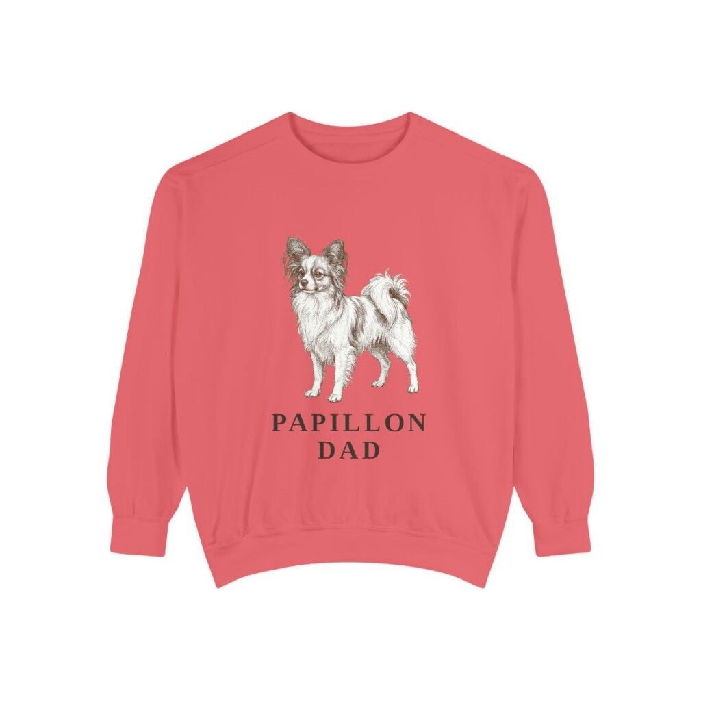 Papillon Dad Sweatshirt, Watermelon, front view