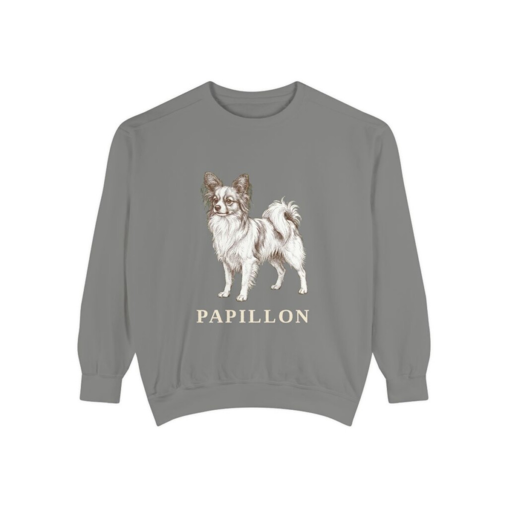 Papillon Sweatshirt, Grey, front view