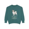 Papillon Humor Sweatshirt, Blue Spruce, front view