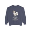 Papillon Humor Sweatshirt, Denim, front view