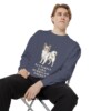 Papillon Humor Sweatshirt, Denim, person 1 context