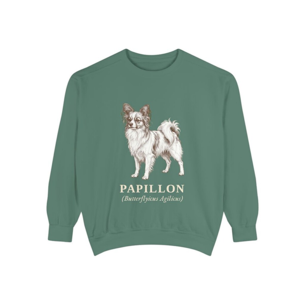 Papillon Latin Sweatshirt, Light Green, front view