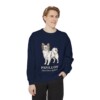 Papillon Latin Sweatshirt, True Navy, person 1 front