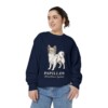 Papillon Latin Sweatshirt, True Navy, person 2 front